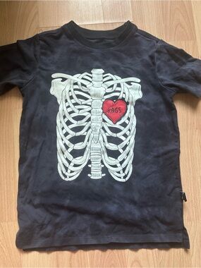 Rags kid skeleton t shirt